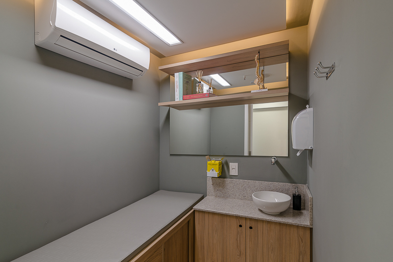 Salas totalmente climatizadas e sonorizadas